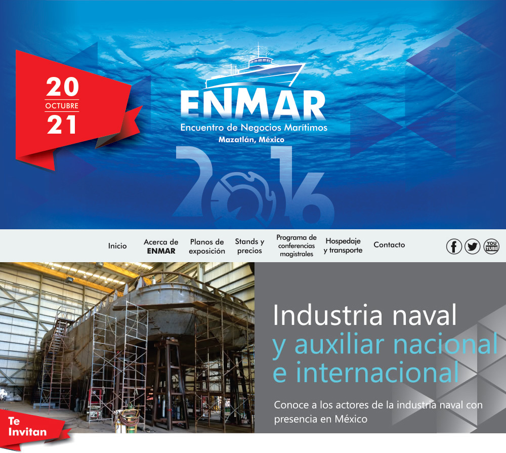 GH asistirá a ENMAR Mazatlán 2016 que se celebrará del 20 al 21 de octubre de 2016